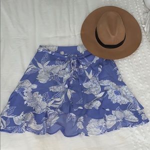 Boohoo wrap skirt with layers and belt tie